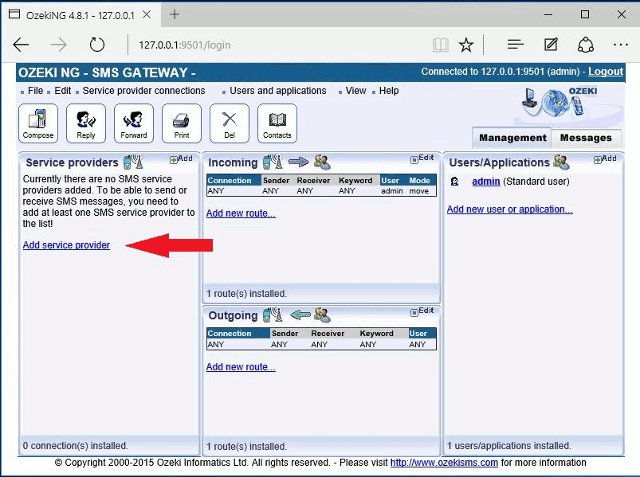 SMS Gateway screenshot