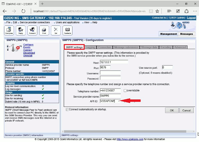 naming a service provider