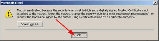 high security level error