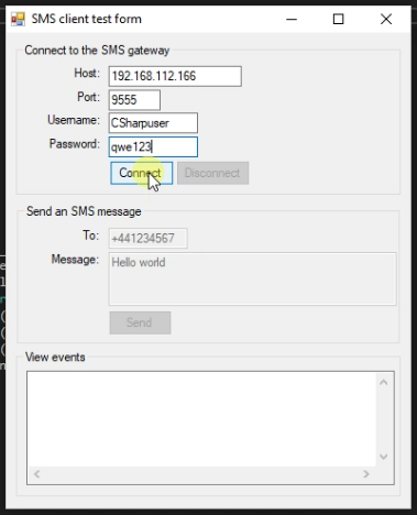 connect ot ozeki sms gateway's smpp server