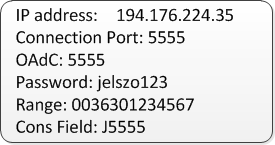 ucp connection parameters for magyar telekom hungary