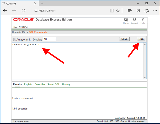 specify sql statement