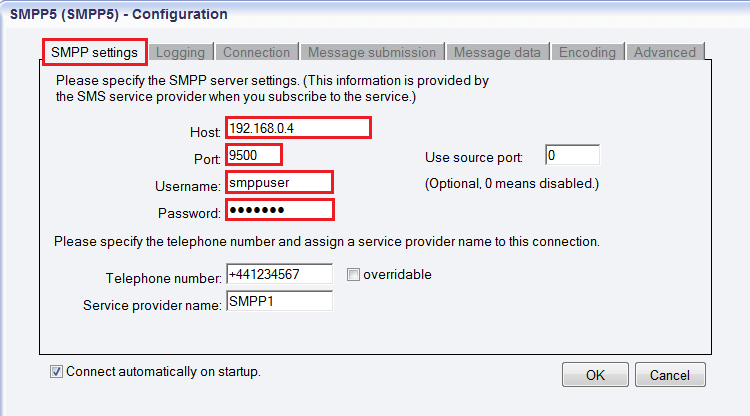 Android connection setup